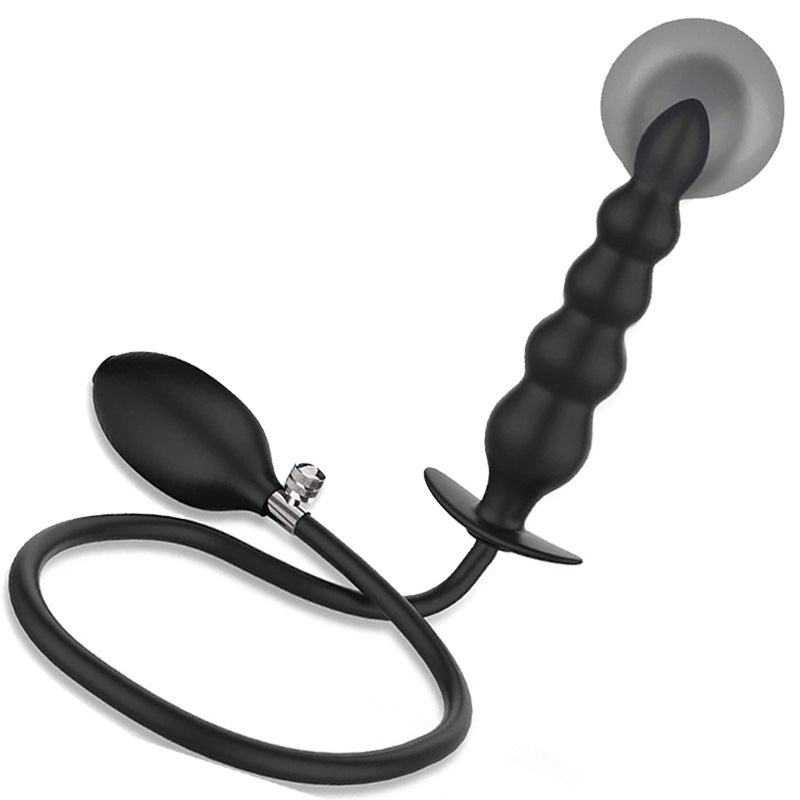 Inflatable Beaded Butt Anal Plug - 5 Beads - image 2