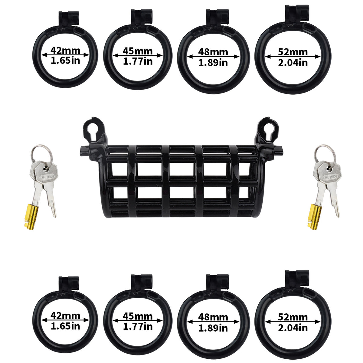 Dual Channel Chastity Cage - Black - image 5