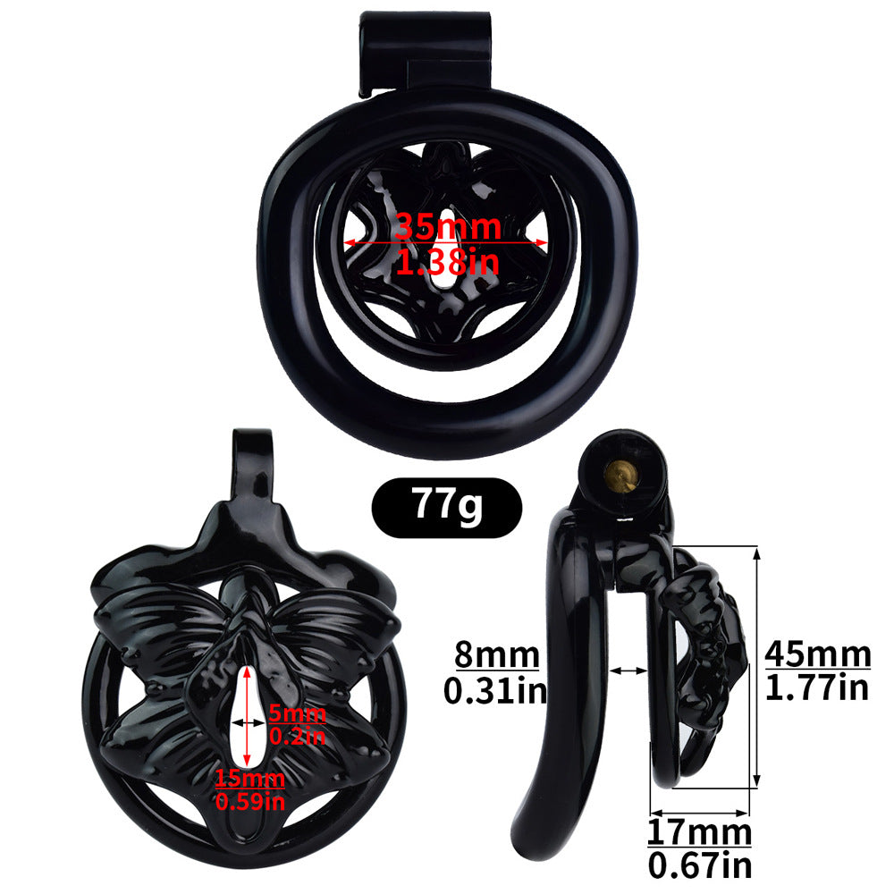 Male Chastity Cage with 4 Rings – Lightweight Resin Locking Device with 2 Keys, Invisible Wear for Long-Term Use - image 2