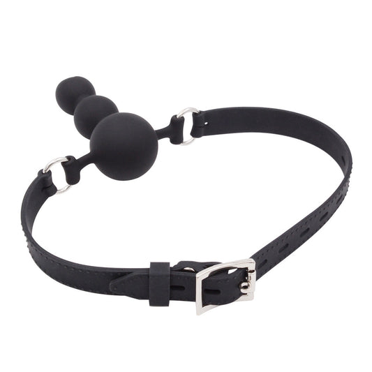 Obsidian Silence Ball Gag - Silicone Restraint Straps - image 0