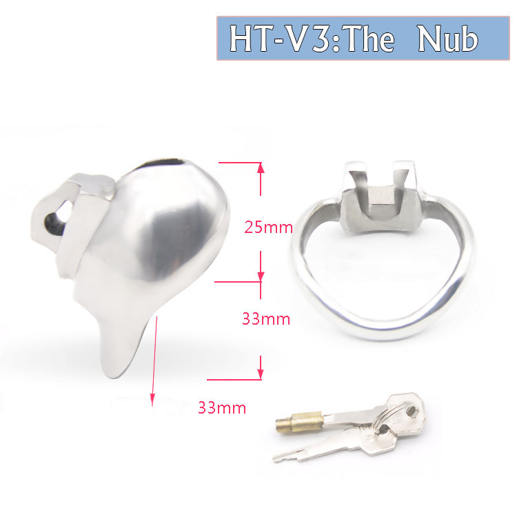HT-V3: The Nub Metal Chastity Cage - image 3