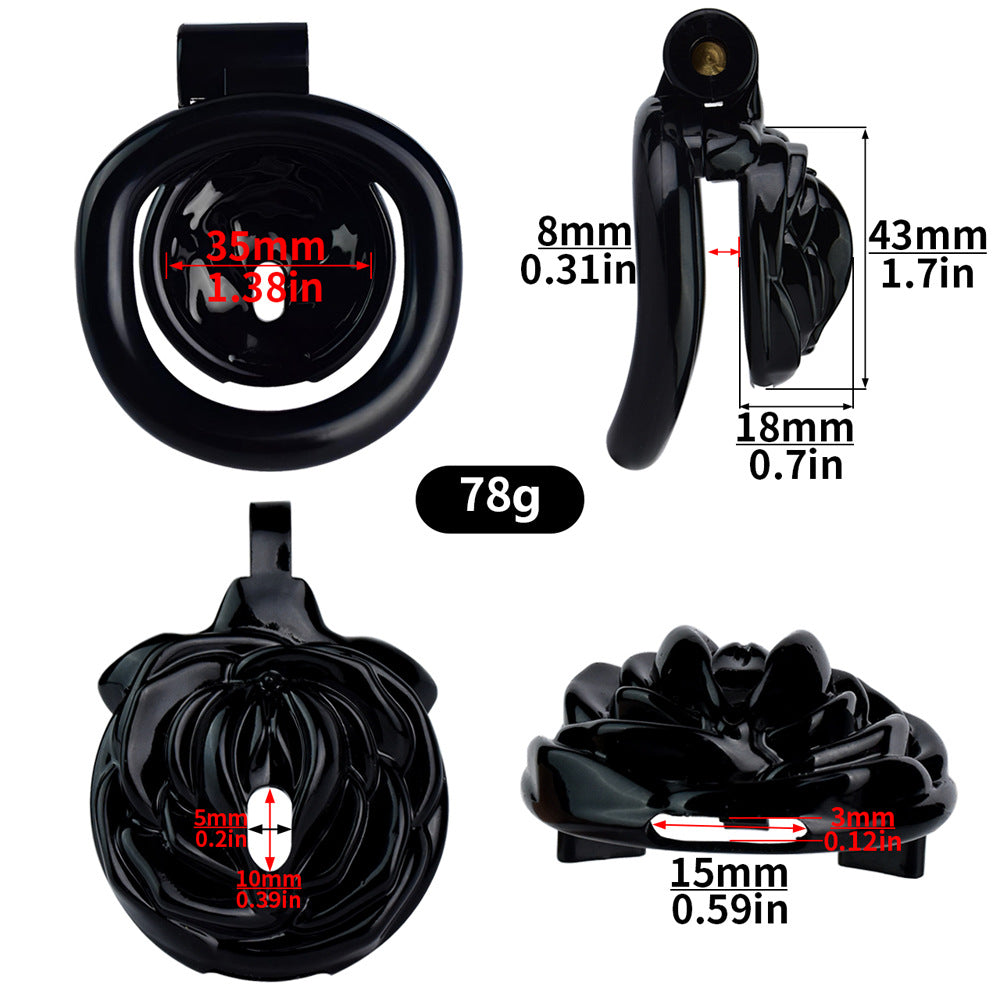 Male Chastity Cage with 4 Rings – Lightweight Resin Locking Device with 2 Keys, Invisible Wear for Long-Term Use - image 9