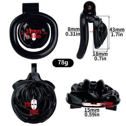 Male Chastity Cage with 4 Rings – Lightweight Resin Locking Device with 2 Keys, Invisible Wear for Long-Term Use - image 9