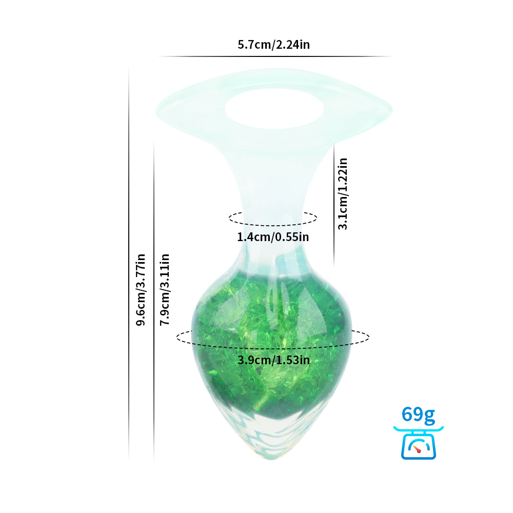 Crystalix Silicone Anal Plug - Green - M - image 25