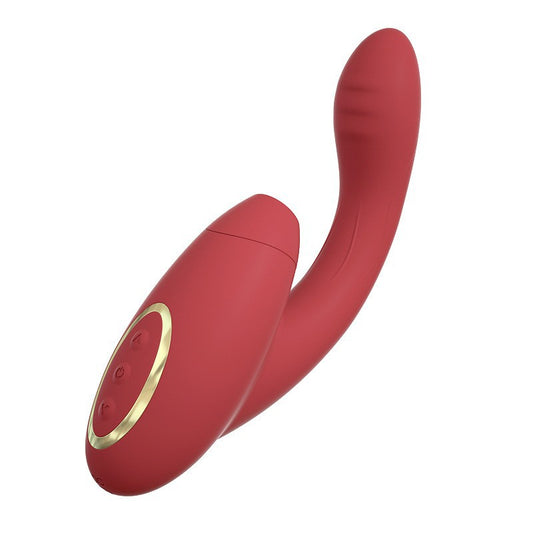 Duo 2 Clitoral Sucking Vibrator Clit G-spot Vibrating Toy - Red - B - image 2