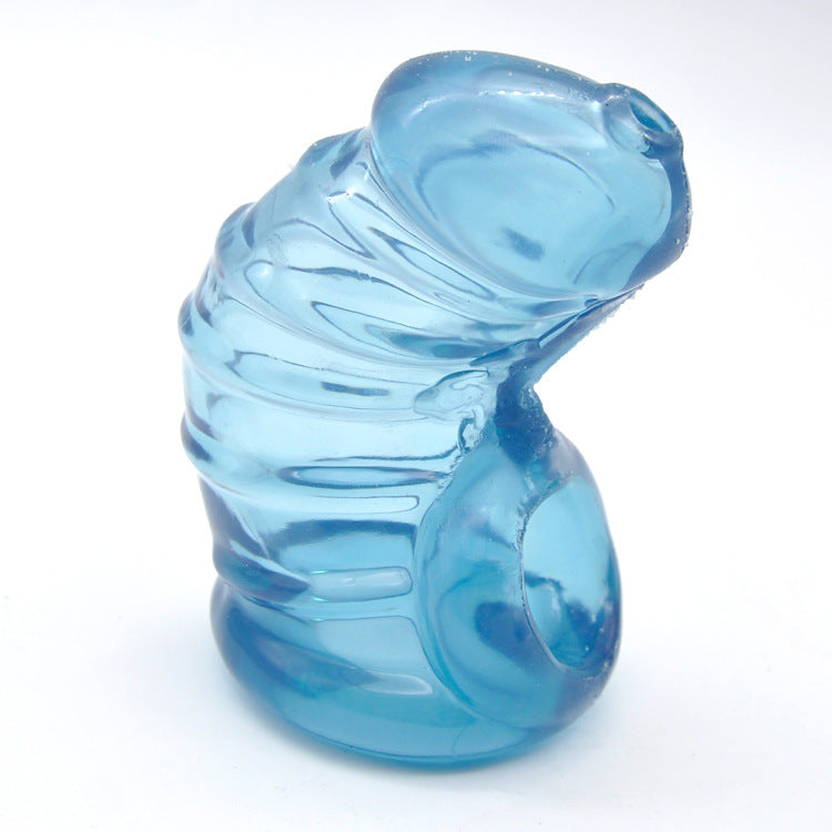 Silicone Sleeve Male Chastity Device - Blue - image 2