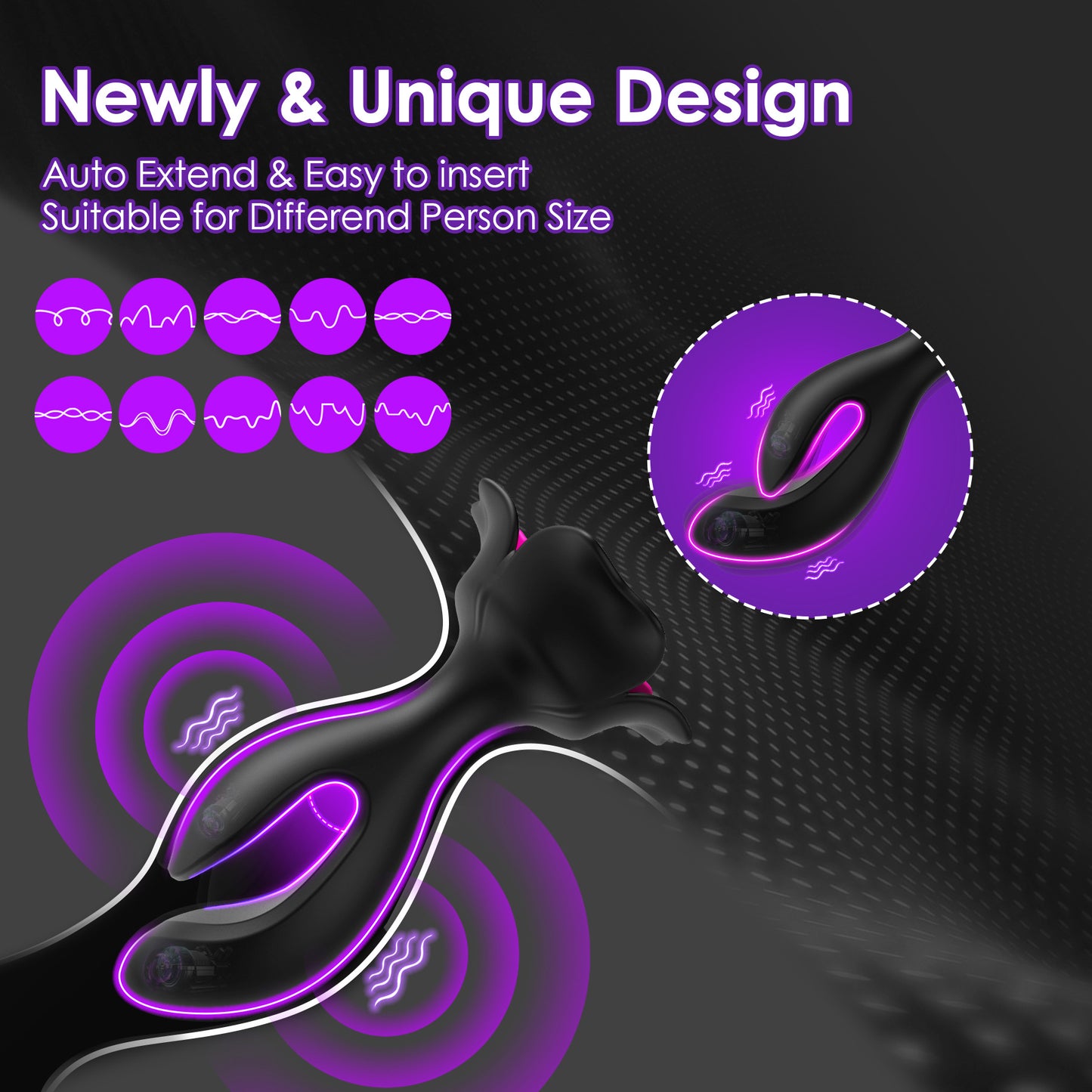 10 Modes Vibration Rose Butt Plug With Remote Control - image 1