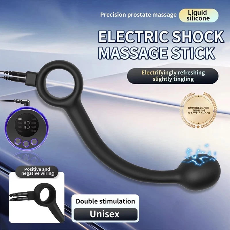 Electric Shock Prostate Massager With Hollow Ring - image 4