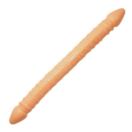 Double Penile Dildo Long - Nude - image 0