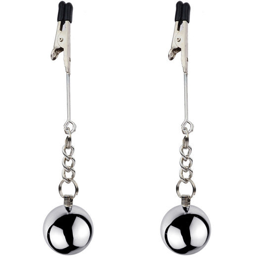 BDSM Chain Nipple Clamps Nipple Clips - Silver - image 0