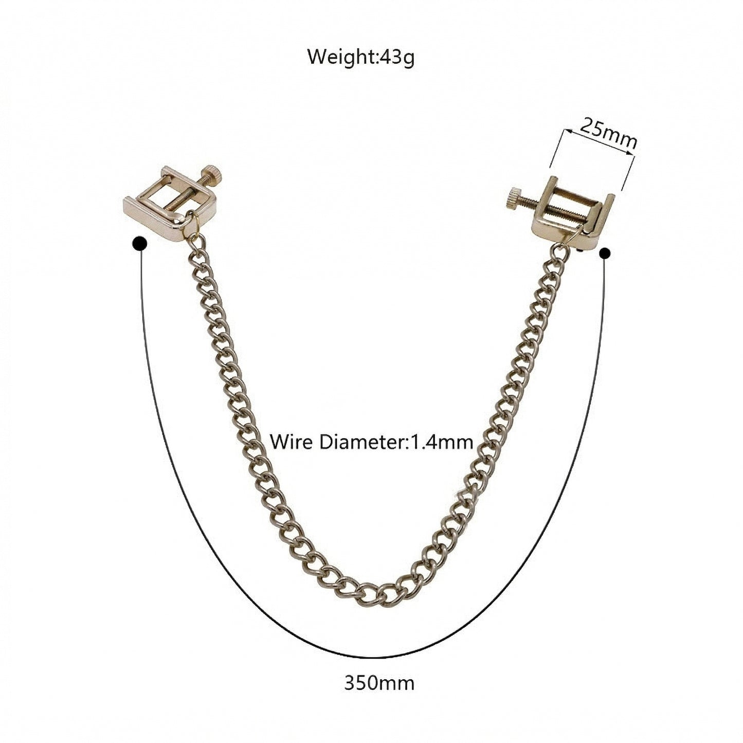 Press Style Nipple Clamps - Silver - image 4