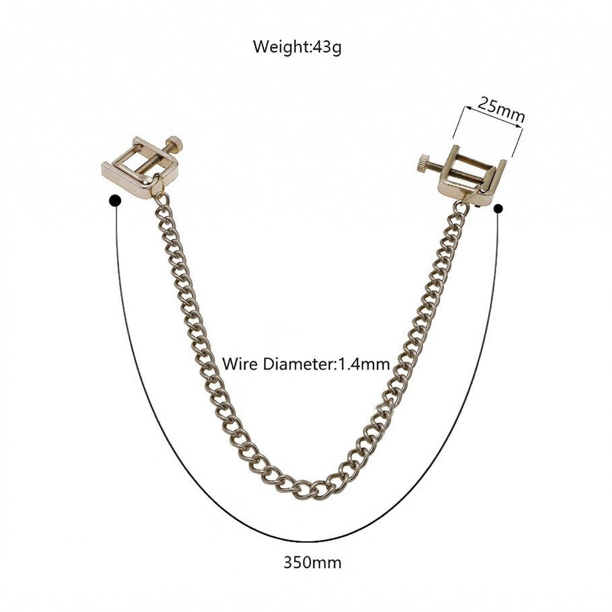 Press Style Nipple Clamps - Silver - image 4