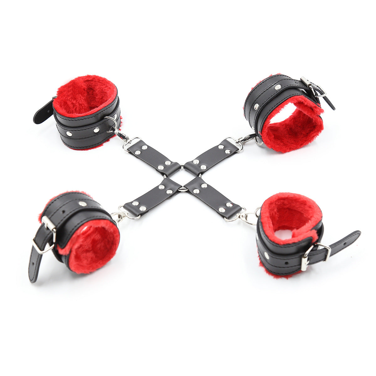 Tie Me In A Hogtie BDSM Bondage CBT Sex Toys - Black&Red - image 0