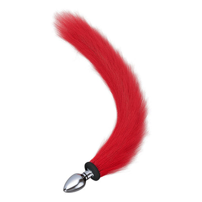 15.7'' Electro-Vibrating Fox Tail Butt Plug - Red - M - image 4