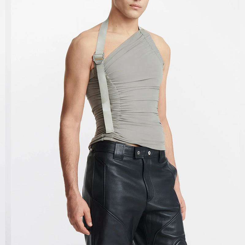 Men's Knit Halter Tank Top - image 4