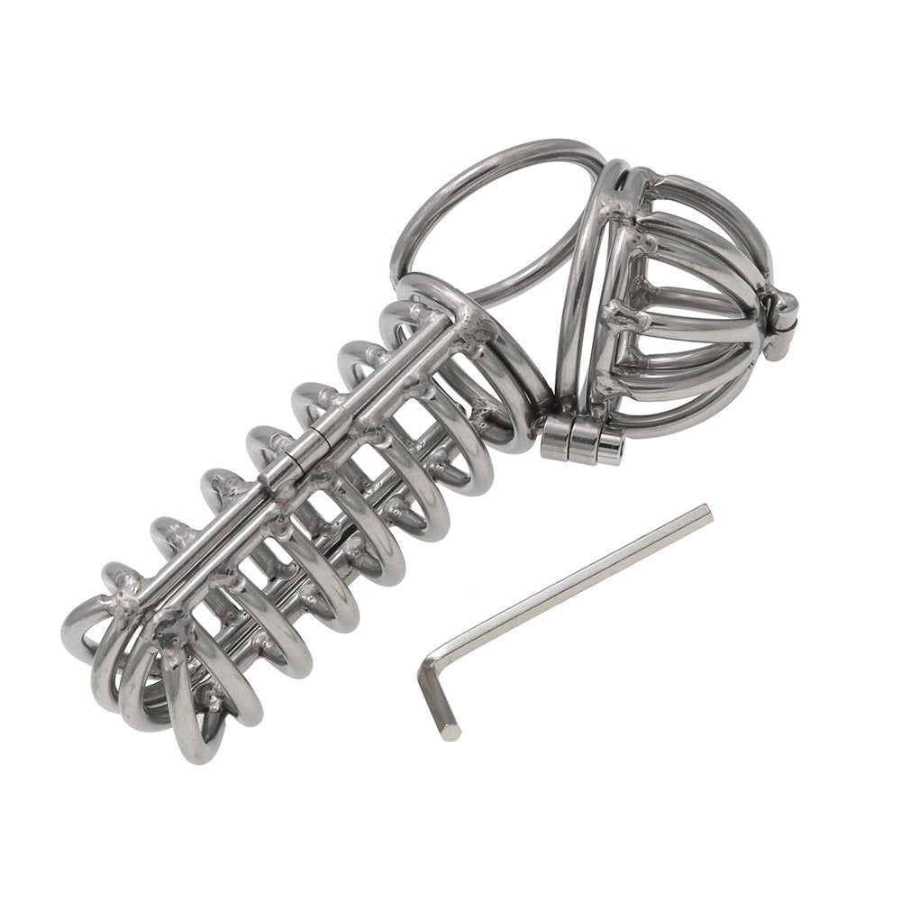 2-in-1 3d Metal Testicle And Chastity Cage - image 4