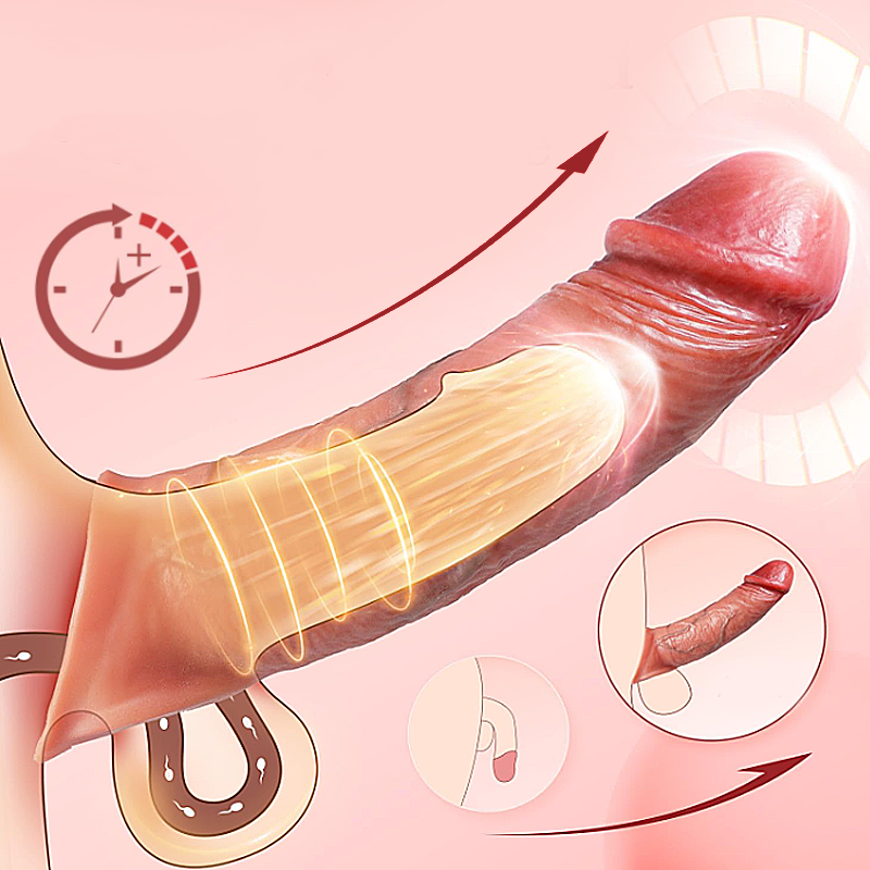 Colossus Silicone Penis Extender Cock Sleeve with Remote - image 2