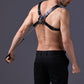 Men's Leather Body Harness Set with Suspenders & Leash – Adjustable BDSM Chest Harness for Roleplay & Fashion Statem - image 7