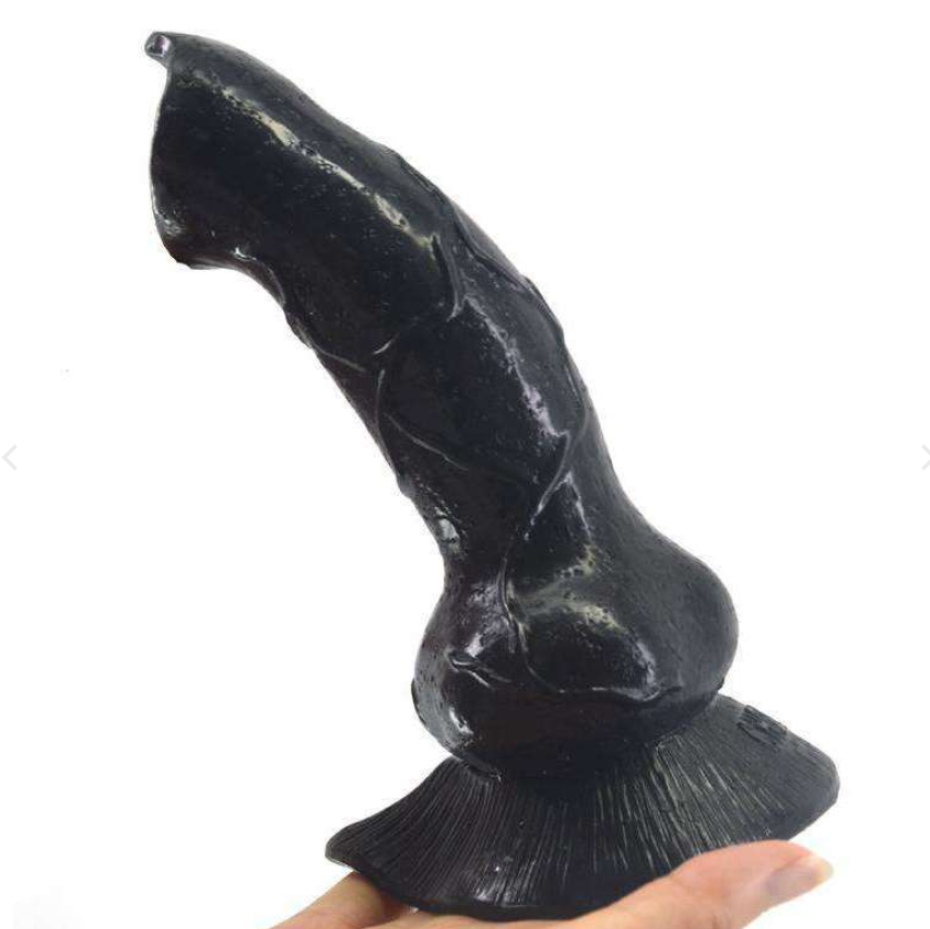 Wolf Dog Dick Dildo - Black - image 6