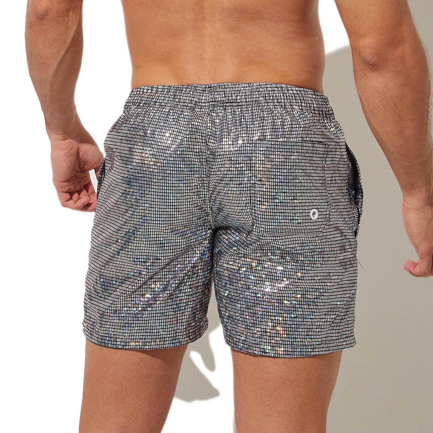 Men Shorts Wet Look Beach Pants - image 13