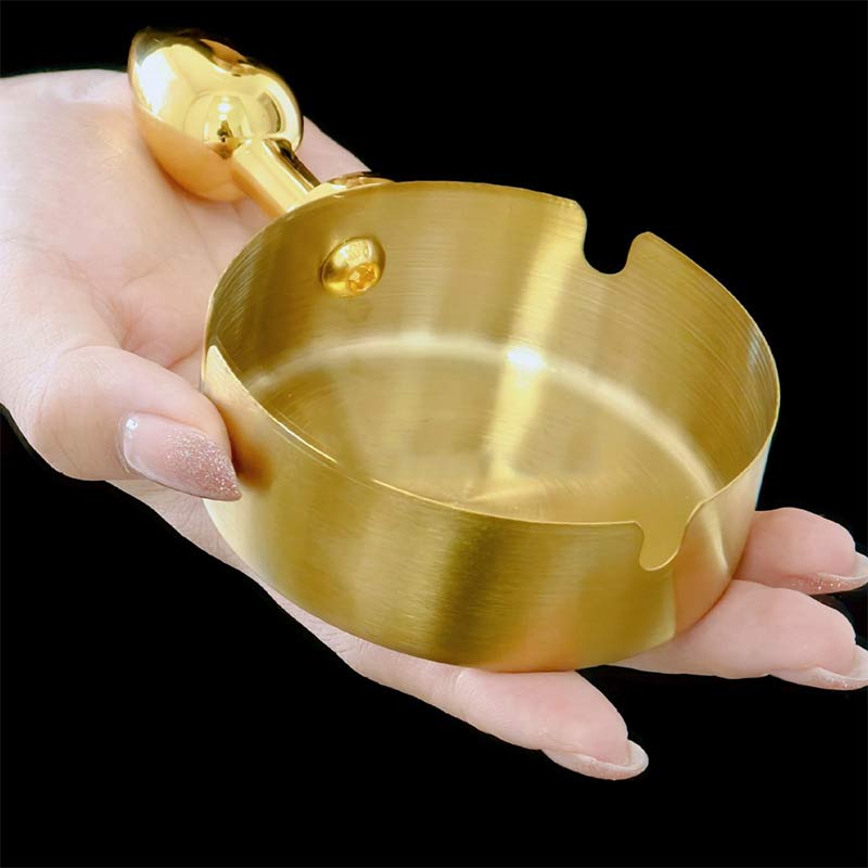 Casino Inferno Butt Plug - Classic Gold Tray Ashtray - 3.2 cm - image 1