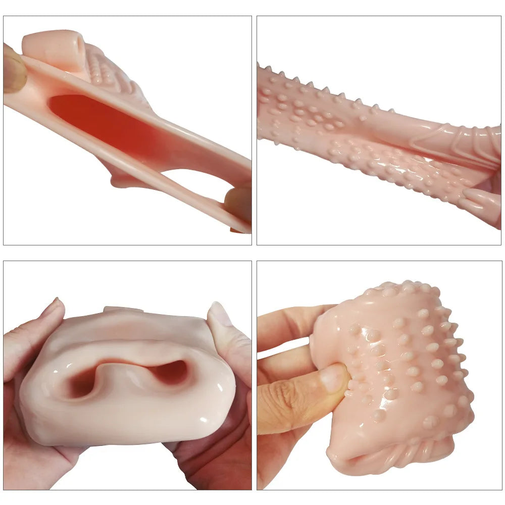 Realistic Penis Sleeve Extender with Vibrator  - image 6