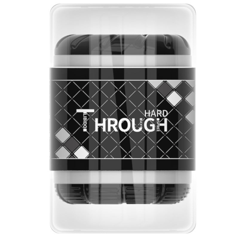 Male Penis Exercise Trainer Triple Texture Masturbation Cup Double Head - Black - image 5