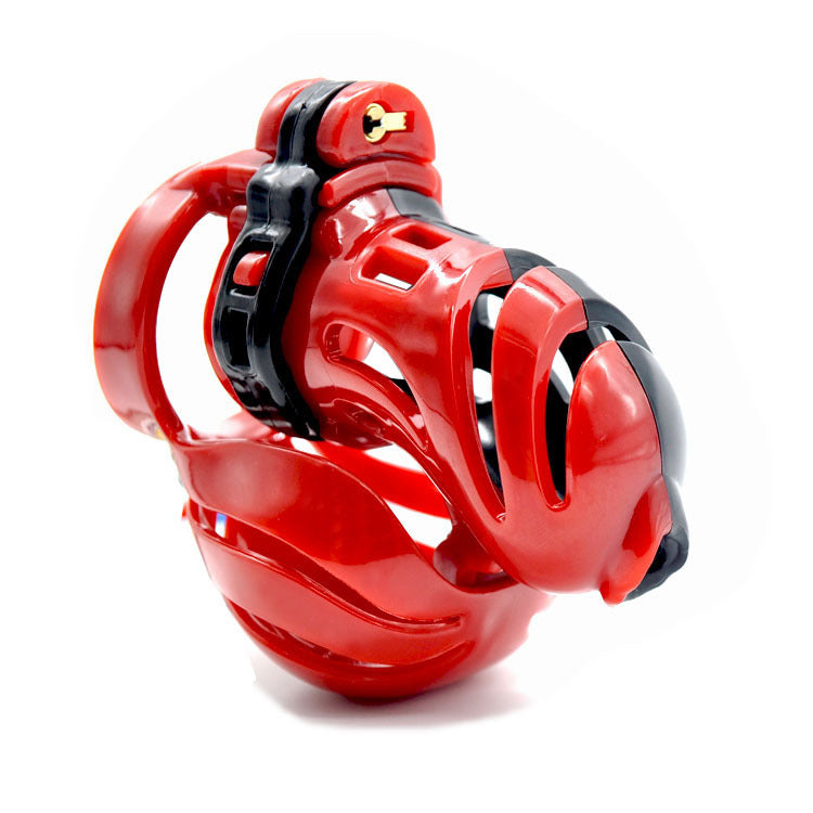 The Vortex Full Cock and Ball Electro Stim Cock Cage Chastity - Normal - Red - Diameter 50mm - image 1