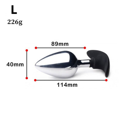 Tailz Master Series Dark Invader Metal & Silicone Anal Plug - L - image 5