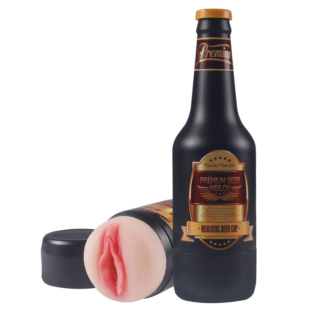 Beer Bottle Shaped Strong Sucking Handheld Pocket Pussies - Auto Type - image 5