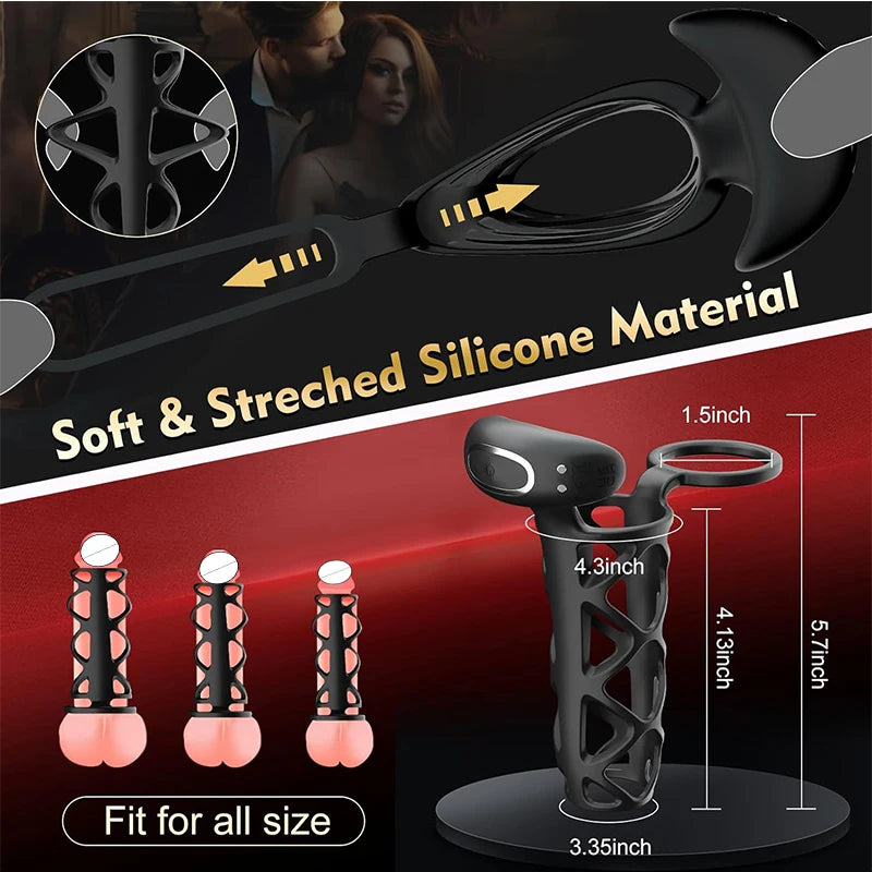 Vibrating Sleeve for Penis with Remote - image 3