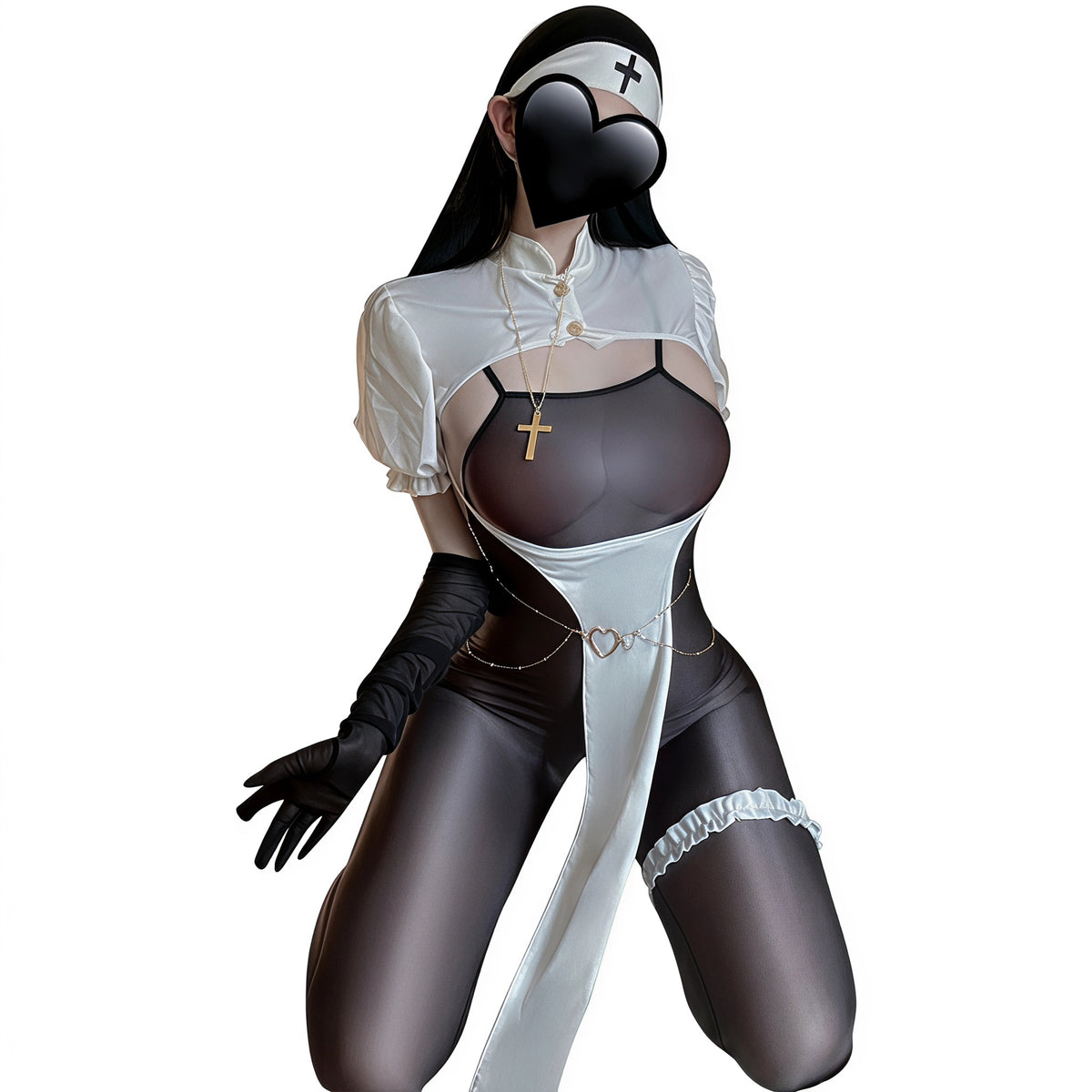 Sexy Nun Witch Costume Set - image 9