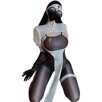 Sexy Nun Witch Costume Set - image 9