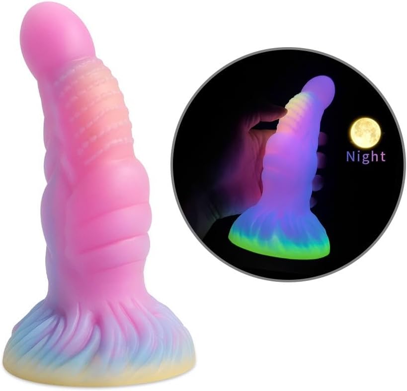 7.28'' Fantasy Monster Dildo with Multi-Texture Design & Glow-in-the-Dark Effect - image 1