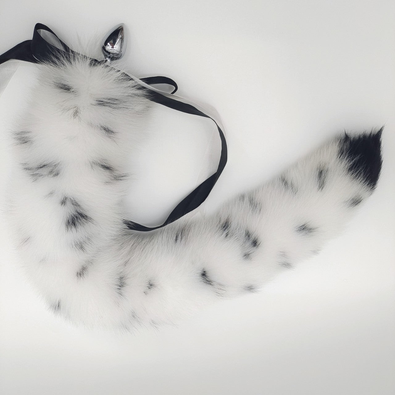 Spotted Color Handmade Detachable Plug Fox Tail - 40cm - 40 cm Tail · 4.0 cm Plug - image 2
