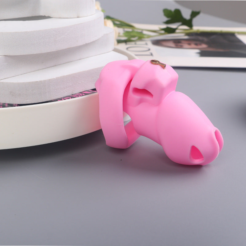 Curved Fishmouth Chastity Cage - Pink-Short - image 10