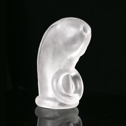 Anti-Masturbation Silicone Chastity Cage - Transparent - image 5