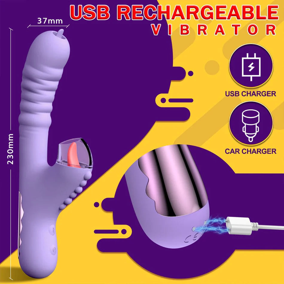 AirRush Thrusting and Licking Vibrator - image 3