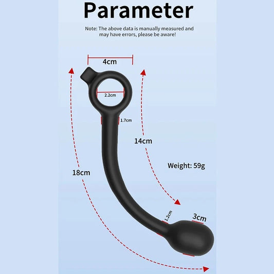 Electric Shock Prostate Massager With Hollow Ring - image 0