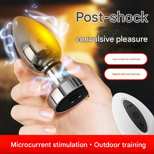 Remote Controlled Stainless Steel Vibrating Anal Plug - Small Size & Electric Shock - Remote Control - image 2