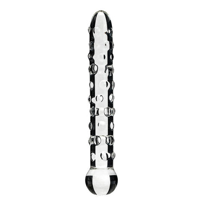 Textured Glass Dildo – Handcrafted Bobble Shaft for G-Spot & Anal Play - Transparent - image 1