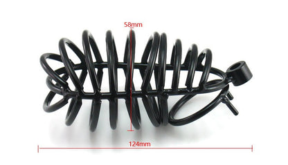 Black Stainless Steel Chastity Cage - image 1