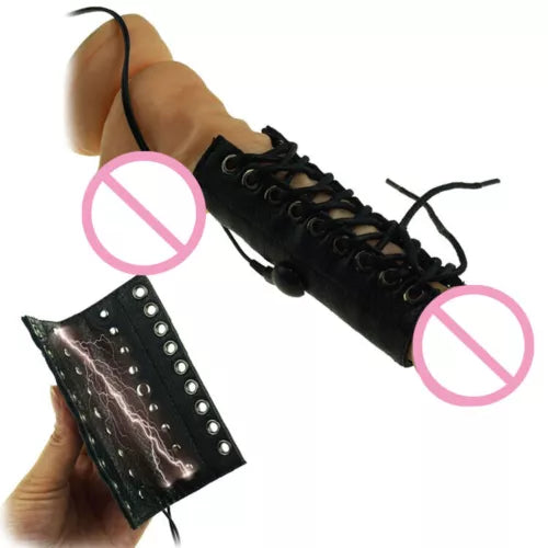 E-Stim Leather Cock Ring - image 0