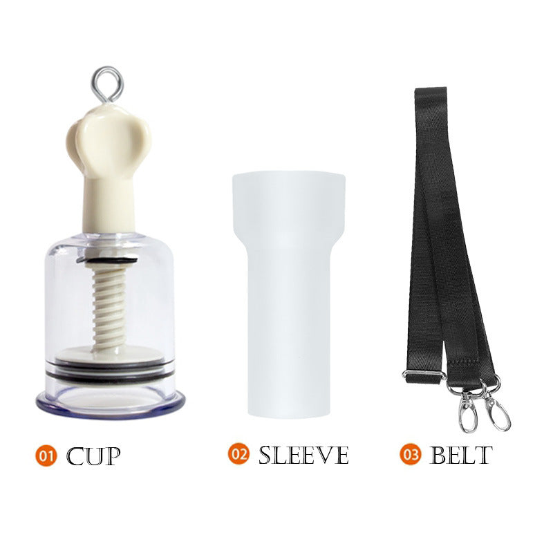 Penis Enhancement Enlarger Tension Device Vacuum Cups Cock Stretcher  - with neck belt - image 6