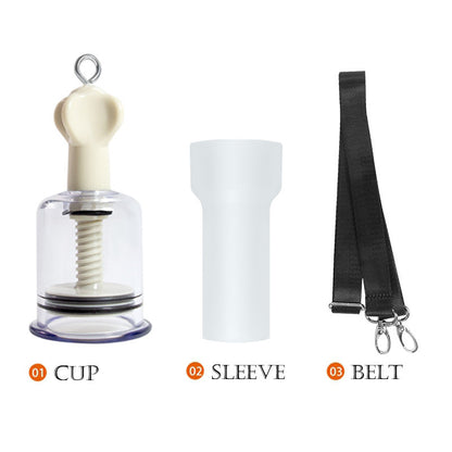 Penis Enhancement Enlarger Tension Device Vacuum Cups Cock Stretcher  - with neck belt - image 6