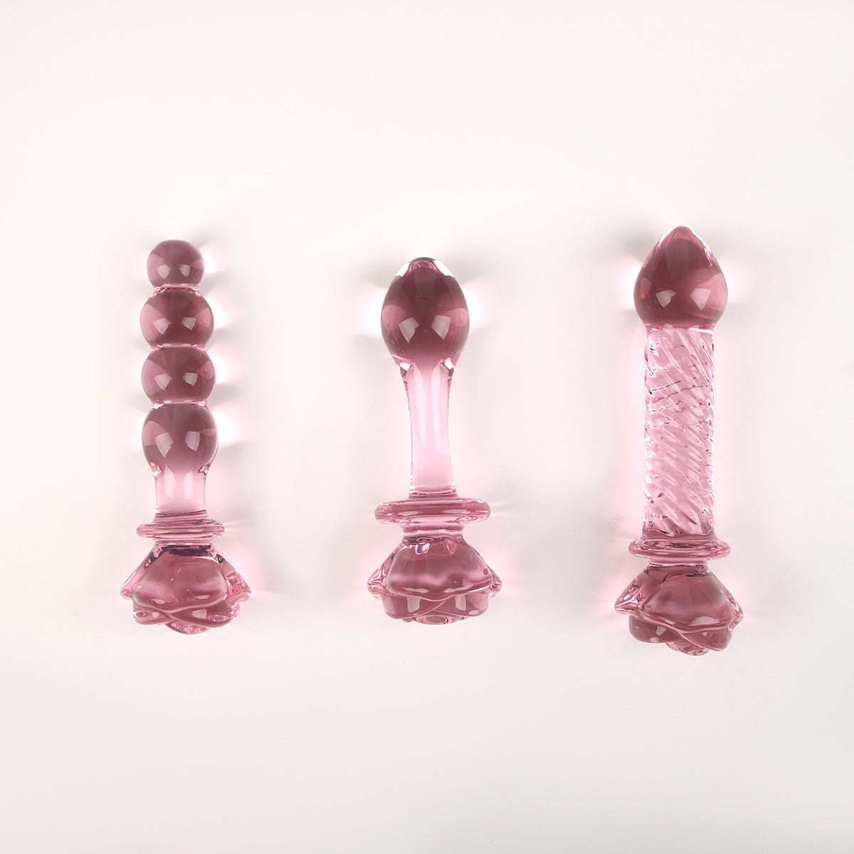 Pink Rose Glass Dildo - image 2