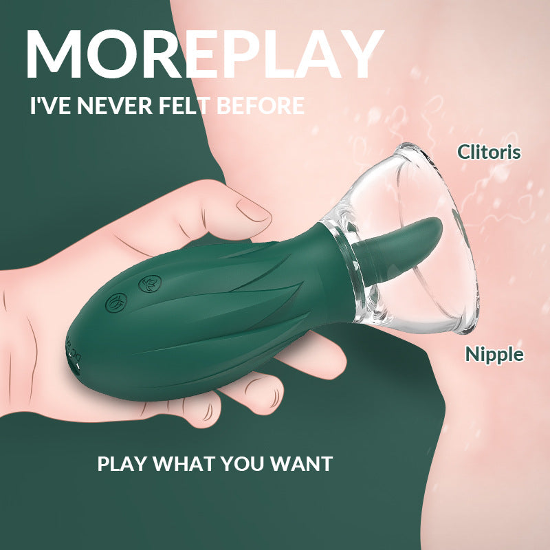 USB Charging Clitoris & Nipple Licking Sucking Vibrator - image 1