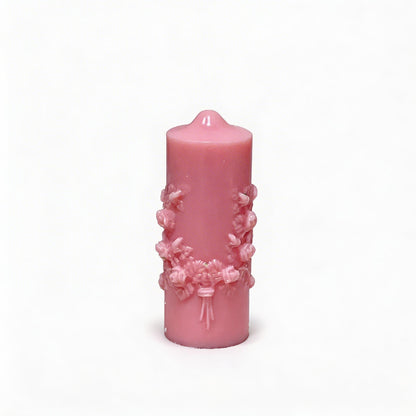Lily Of The Valley Scented Pillar Candle - Pink - image 0