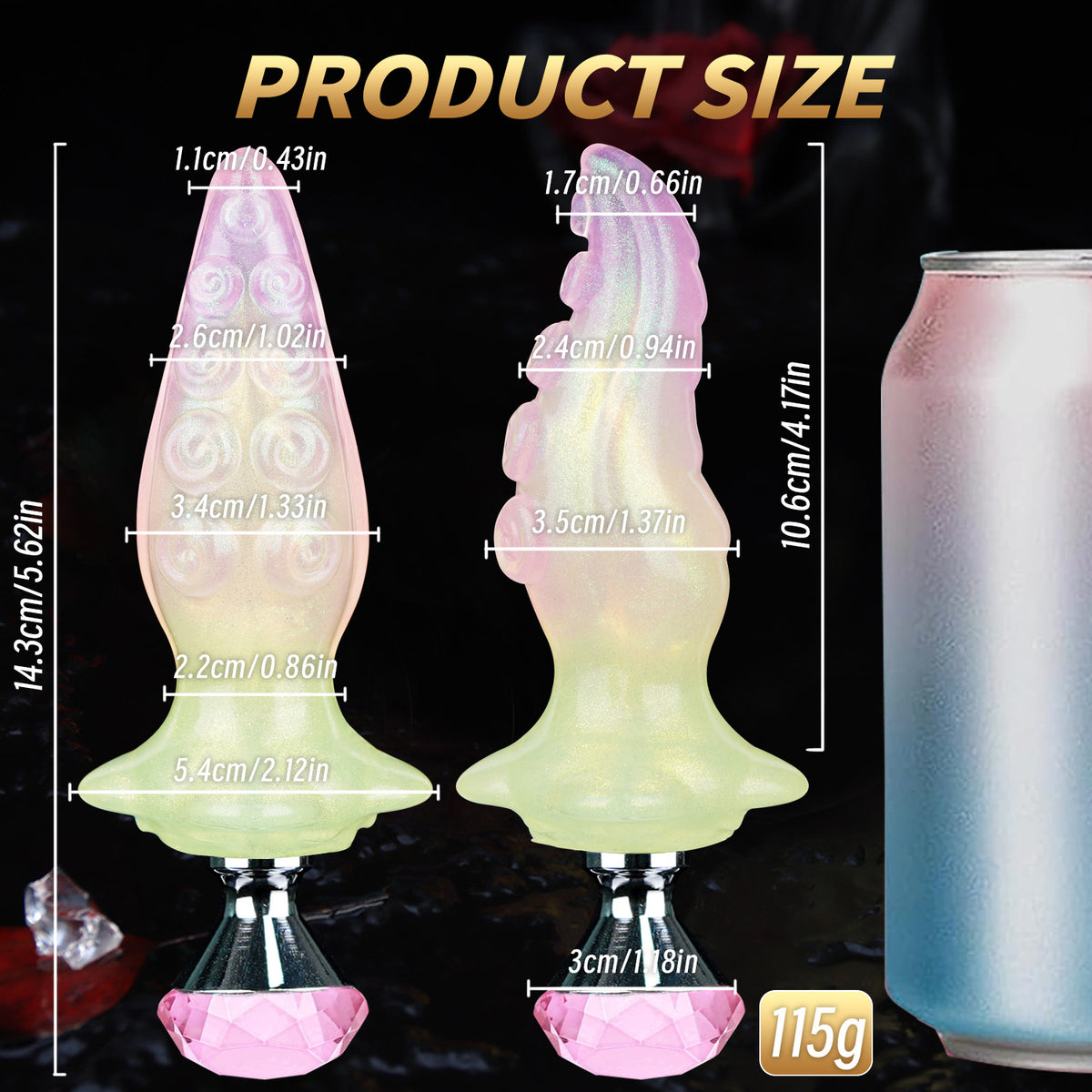 5.62'' Fantasy Tentacle Crystal Plug - image 4