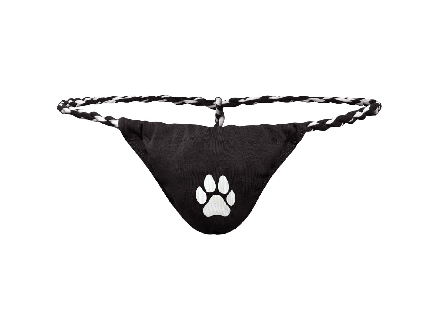 Men's Bear Paw Print Thong - Black - XXL - image 8
